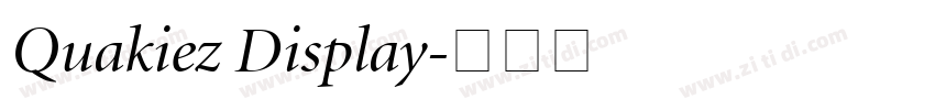 Quakiez Display字体转换